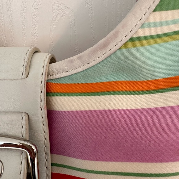 Coach Hampton Striped Crescent Hobo Bag, Style #F10702 - Picture 14 of 16